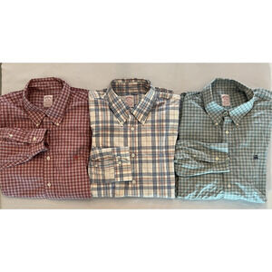 BROOKS BROTHERS XXL Set of 3 MADISON Fit Long Sleeve Men's Shirt Office Preppy